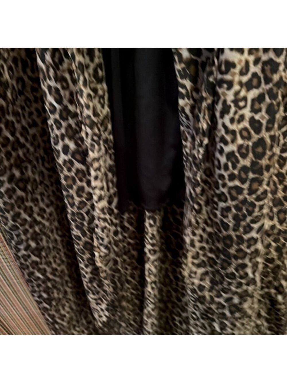 Blush Leopard Print Dress, SZ 3X, PTP 25”, F. length 47”, B 55”, black lined - Picture 8 of 9